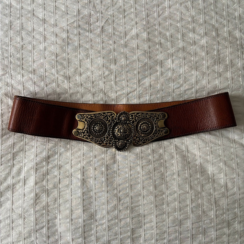 Suela Luppi brown vintage leather belt